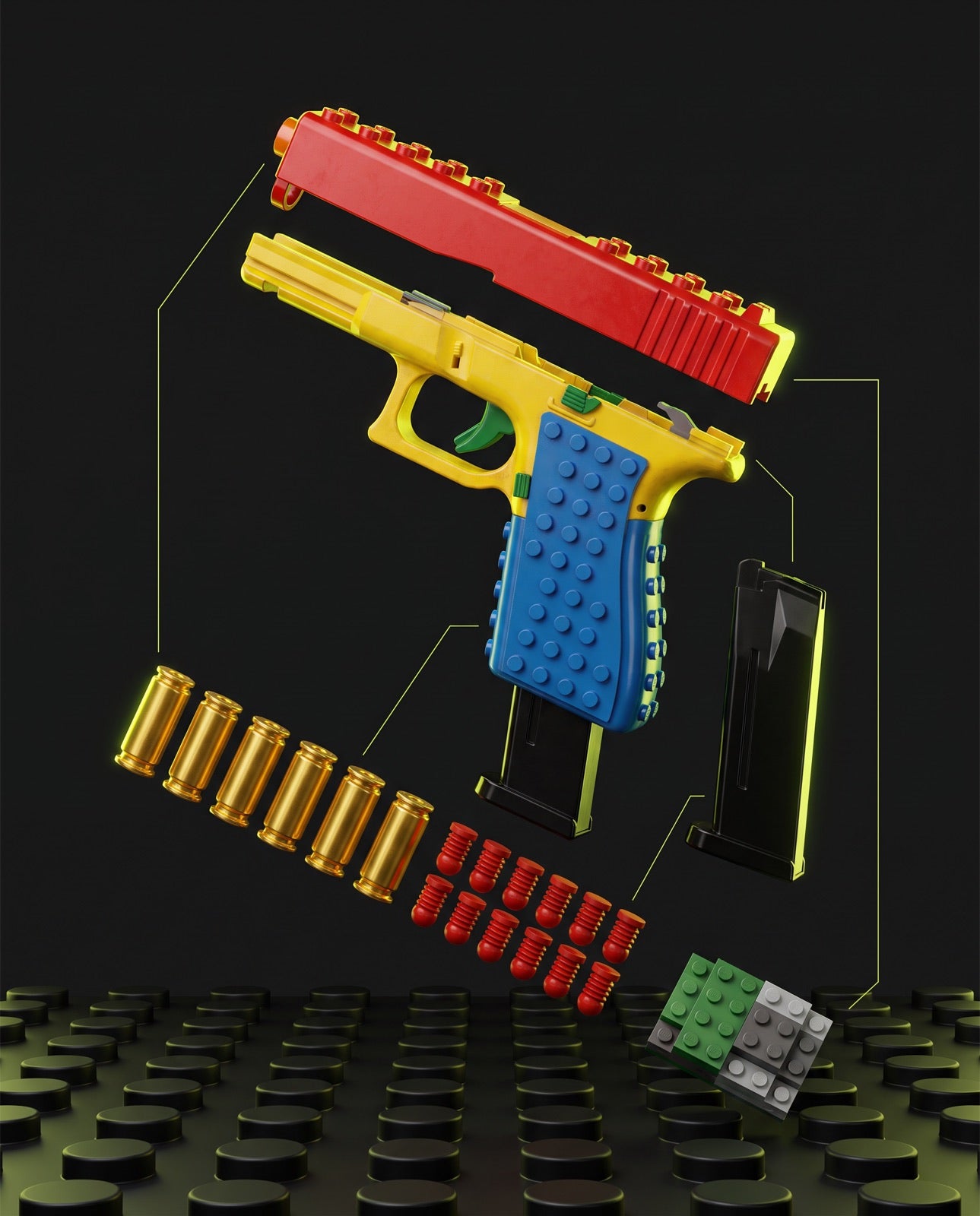 Exploded view of KLAKK ONE